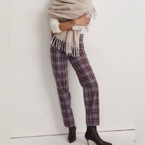 Madewell the perfect vintage straight jean plaid